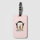 Étiquette À Bagage Cute Kawaii Penguin Boba Lover (Devant Vertical)