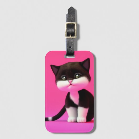 Étiquette À Bagage Cute Kitten (Devant Vertical)