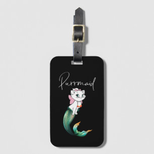 Étiquette À Bagage Cute Kitten Purrmaid - Fun Mermaid Design de chat