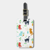 Étiquette À Bagage Cute Kitten Végétation Aventure (Devant Vertical)