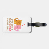 Étiquette À Bagage Cute Kitty Cat Feline Love Confession Humour (Dos horizontal)