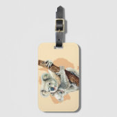 Étiquette À Bagage Cute Koala Maman et bébé (Devant Vertical)