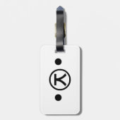 Étiquette À Bagage Cute Kuma Bear Kaomoji Emoticon japonais Texte Art (Dos Vertical)