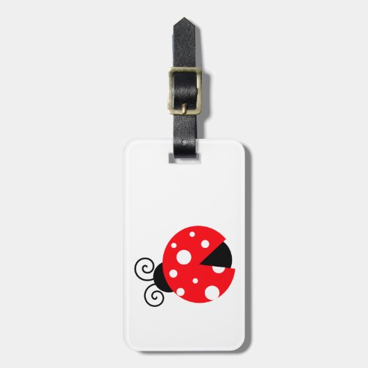 Étiquette À Bagage Cute Ladybug (Devant Vertical)