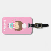 Étiquette À Bagage Cute Little Chef Baker Girl (Devant horizontal)