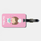 Étiquette À Bagage Cute Little Chef Baker Girl (Dos horizontal)