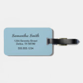 Étiquette À Bagage Cute Little Fox Blue (Dos horizontal)