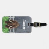 Étiquette À Bagage Cute Mastodon (Devant horizontal)