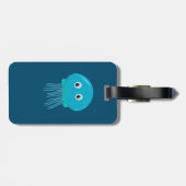 Étiquette À Bagage Cute méduse Cartoon Dans L'Océan Bleu (Dos horizontal)