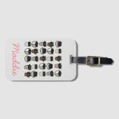 Étiquette À Bagage Cute mini motif succulent (Devant Horizontal)