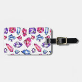 Étiquette À Bagage Cute Motif Gem (Devant horizontal)