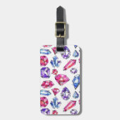 Étiquette À Bagage Cute Motif Gem (Devant Vertical)