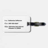 Étiquette À Bagage Cute Motif Gem (Dos horizontal)