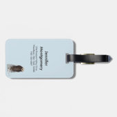 Étiquette À Bagage Cute Otter Face Nature Photo (Dos horizontal)