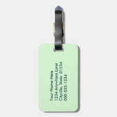 Étiquette À Bagage Cute Panda assise en bambou (Dos Vertical)