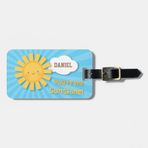Étiquette À Bagage Cute Petit Soleil Gourmeux Pour Les Enfants