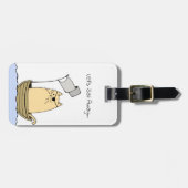 Étiquette À Bagage Cute Pirate Chat (Devant horizontal)