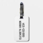 Étiquette À Bagage Cute Pirate Chat (Dos Vertical)