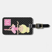 Étiquette À Bagage Cute Polka Dot Ballerina (Devant horizontal)