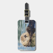 Étiquette À Bagage Cute sea otter (Devant Vertical)