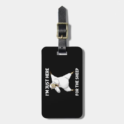 Étiquette À Bagage Cute Sheep (Devant Vertical)