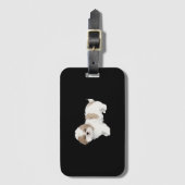 Étiquette À Bagage Cute Shih Tzu Puppy (Devant Vertical)
