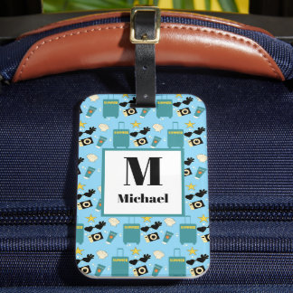 Étiquette À Bagage Cute Summer Vacation Elements Luggage Tag