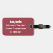 Étiquette À Bagage Cute sushi riz crevettes amis dessin animé (Dos horizontal)