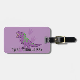 Étiquette À Bagage Cute Tyrannosaure