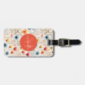 Étiquette À Bagage Cute Whimsical Flowers Luggage Tag (Devant horizontal)