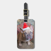 Étiquette À Bagage Cutest Baby Animals | French Bulldog Christmas (Devant Vertical)