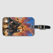Étiquette À Bagage Cyber Lion of the Wastelands  (Devant Horizontal)
