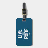 Étiquette À Bagage Cyclisme rapide à vitesse lente en direct (Devant Vertical)