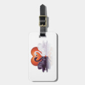 Étiquette À Bagage Cygne noir et blanc (Devant Vertical)