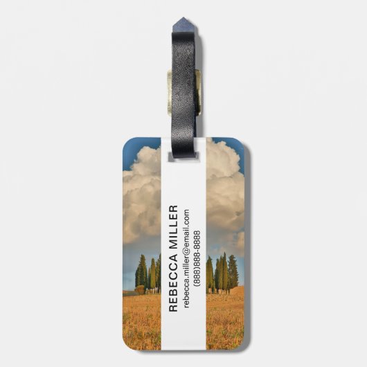 Étiquette À Bagage Cyprès de Toscane (Dos Vertical)