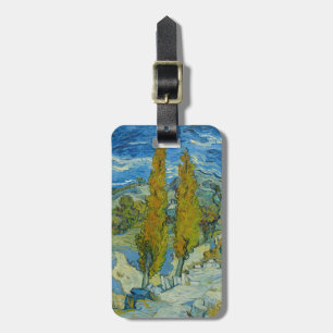 Étiquette À Bagage Cyprès de Van Gogh - Ciel bleu tourbillonnant
