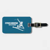 Étiquette À Bagage Cypress Mountain Colombie-Britannique Skier (Devant horizontal)