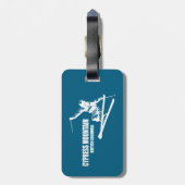 Étiquette À Bagage Cypress Mountain Colombie-Britannique Skier (Dos Vertical)