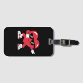 Étiquette À Bagage Dabbing Coeur drôle Cadeaux Valentines Jour (Devant Horizontal)