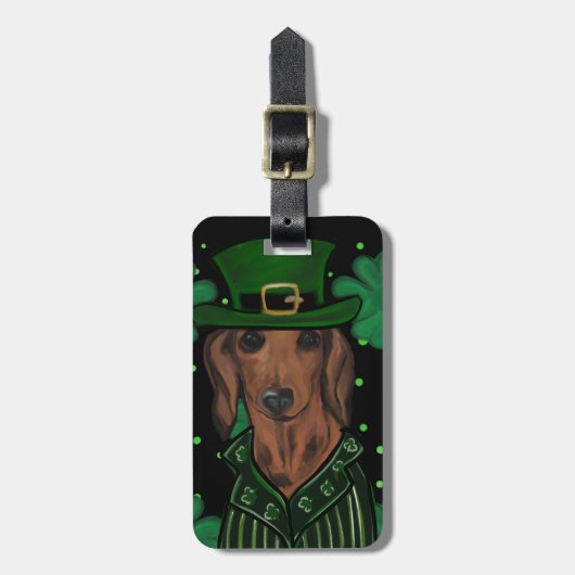 ÉTIQUETTE À BAGAGE DACHSHING (Devant Vertical)