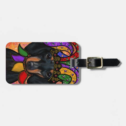 ÉTIQUETTE À BAGAGE DACHSHING (Devant horizontal)