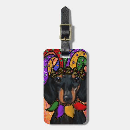 ÉTIQUETTE À BAGAGE DACHSHING (Devant Vertical)