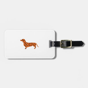 Étiquette À Bagage Dachshund Citrouille Witch Bat Drôle Halloween Éff
