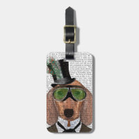 Dachshund Green Gogges Top Hat