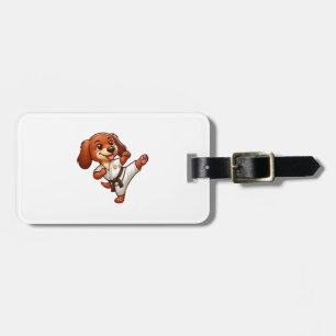 Étiquette À Bagage Dachshund karaté arts martiaux