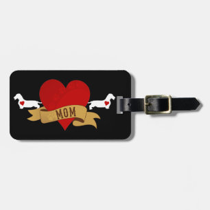 Étiquette À Bagage Dachshund Mom [Style tatouage]