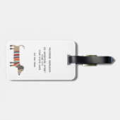 Étiquette À Bagage Dachshund Sausage Chien Personnalisé (Dos horizontal)