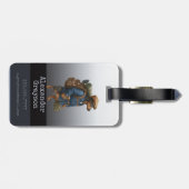 Étiquette À Bagage Dachshund Trail Blazer Hiker Personalized Luggage (Dos horizontal)