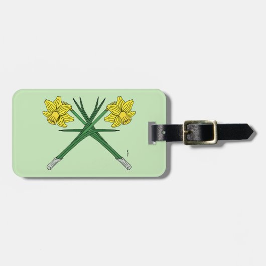 Étiquette À Bagage Daffodils traversés (Devant horizontal)
