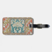 Étiquette À Bagage Daffodique chintz papier peint à fleurs Art nouvea (Dos horizontal)